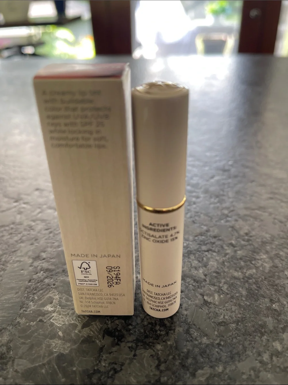 Tatcha The Kissu Lip Tint in Plum Blossom with SPF 25 sheer buildable gorgeous